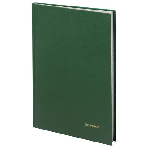 Книга учета 96 л., клетка, твердая, бумвинил, блок офсет, А4 (200х290 мм), BRAUBERG, зеленая, 130222 Книга учета 96 л., клетка, твердая, бумвинил, блок офсет, А4 (200х290 мм), BRAUBERG, зеленая, 130222