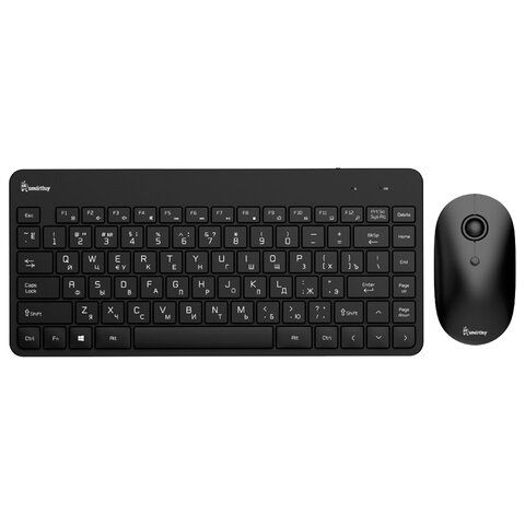 Набор беспроводной SMARTBUY 220349AG, клавиатура, мышь 2 кнопки+1 колесо, черный SBC-220349AG-K