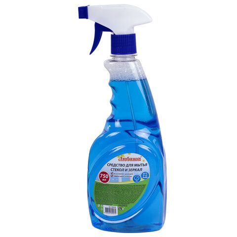 Средство для мытья стекол и зеркал 750мл "Морозная свежесть", распылитель, ЛЮБАША, 608535 