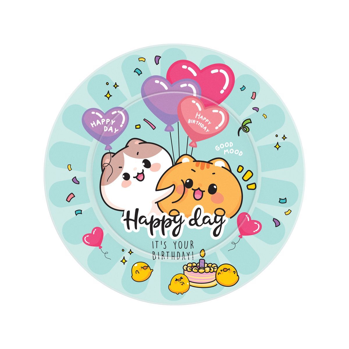 Тарелки бумажные MESHU "Funny friends", 18см, 6шт.