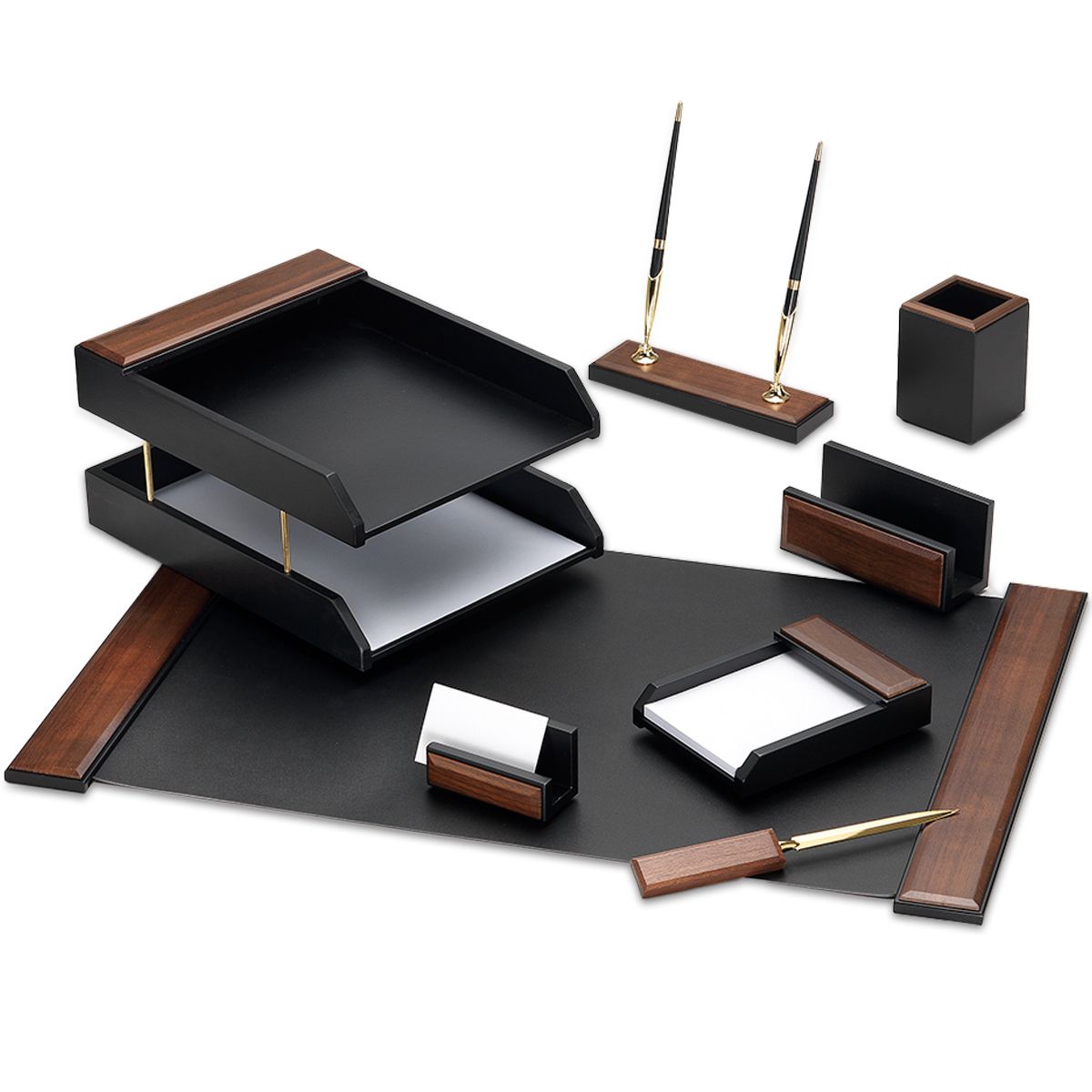 Набор настольный Delucci 8 предметов, орех