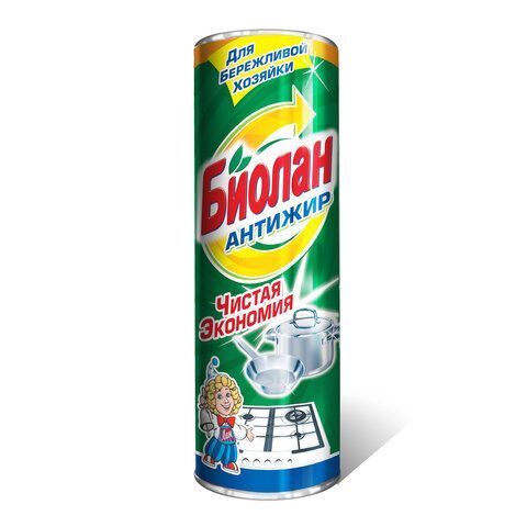 Чистящее средство 400 г, БИОЛАН "Антижир", порошок, 30-6 