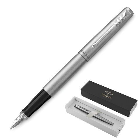 Ручка перьевая PARKER "Jotter Stainless Steel CT", корпус серебристый, детали хром, синяя, 2030946 Ручка перьевая PARKER "Jotter Stainless Steel CT", корпус серебристый, детали хром, синяя, 2030946