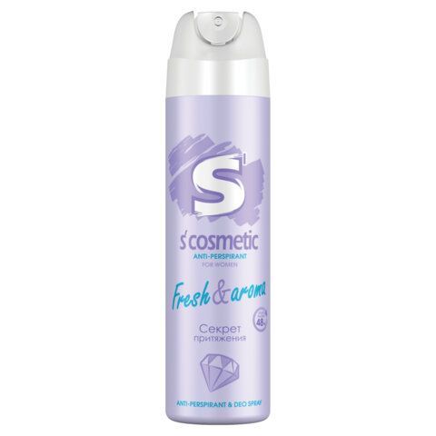 Дезодорант-антиперспирант женский 145 мл, S’COSMETIC "Fresh & aroma", СИБИАР, 5-05.01.026.15