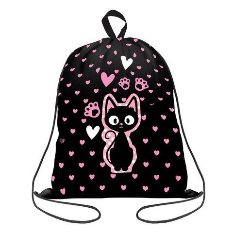 Мешок для обуви BRAUBERG KIDS, с петлей, 42х34 см, "Amazed cat", 271629