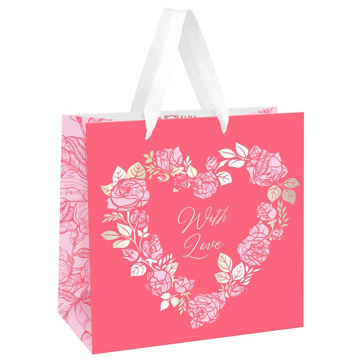 Пакет подарочный 20*20*10см MESHU "Love",  матовая ламинация