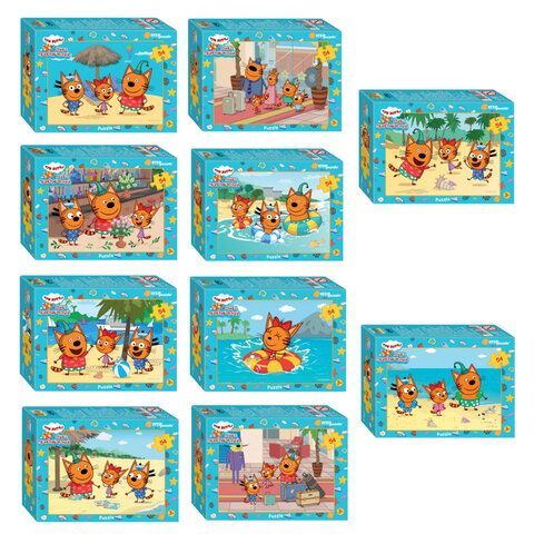 Пазл картонный 54 элемента, ЛИЦЕНЗИОННЫЕ СЮЖЕТЫ, АССОРТИ, 9х6,5,х2,5 см