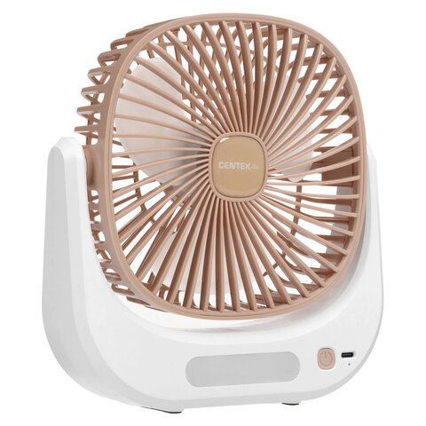 Вентилятор настольный CENTEK CT-5041, USB-питание, 3 режима, d=10 см, 5 Вт, белый