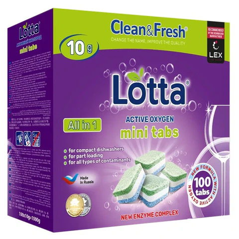 Таблетки для посудомоечных машин 100шт CLEAN&FRESH All IN 1 MINI TABS, ш/к 11434, Cd13100m 
