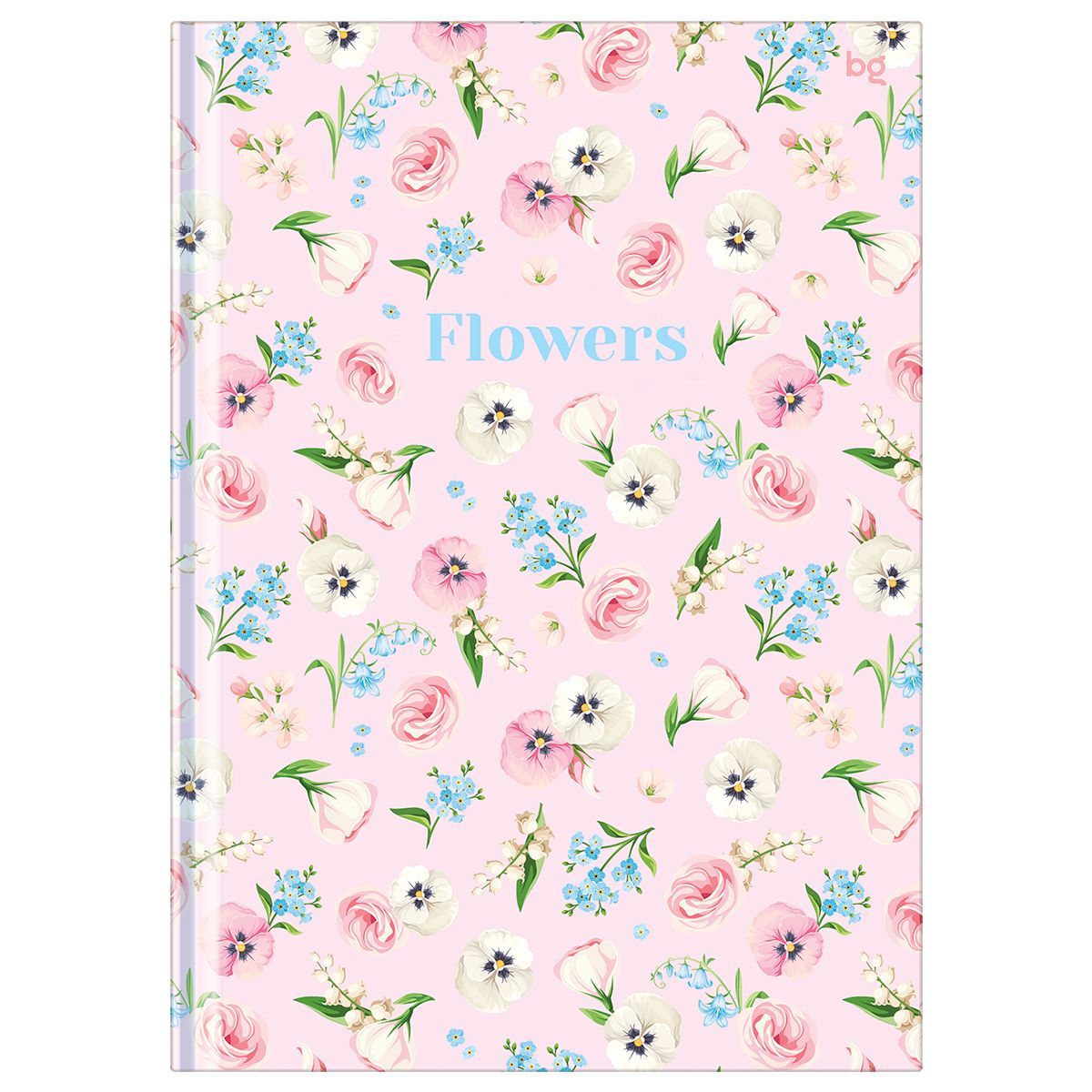 Бизнес-блокнот А5, 80л., евроформат, BG "Россыпь лепестков", матовая ламинация, выб. лак