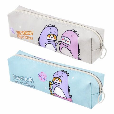 Пенал мягкий ПИФАГОР, 1 отделение, ПВХ, ассорти Dinos, 20x6х4 см, 273823