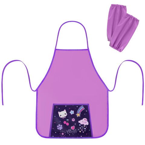 Фартук с нарукавниками для уроков труда ПИФАГОР, 1 карман, 46х54 см, Leapfrog, 273623