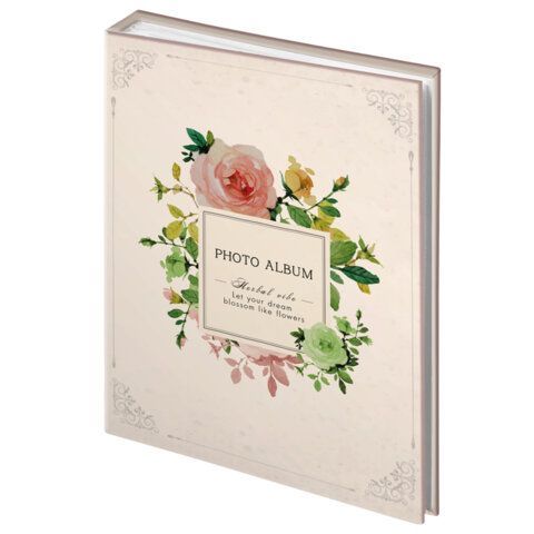 Фотоальбом BRAUBERG "Tender flowers" на 100 фото 10х15 см, твердая обложка, 391438
