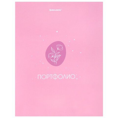 Папка-портфолио универсальная, 4 кольца, 20 файлов, 7БЦ матовая, BRAUBERG, "Gentle", 117558