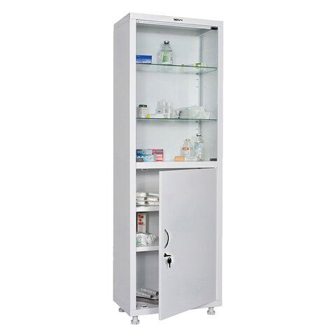 картинка Шкаф медицинский 1-створчатый HILFE "МД 1 1760/SG" 1850х600х400 мм, стекло, белый, S26199204509 магазин являющийся официальным дистрибьютором в России картинка Шкаф медицинский 1-створчатый HILFE "МД 1 1760/SG" 1850х600х400 мм, стекло, белый, S26199204509 от магазина