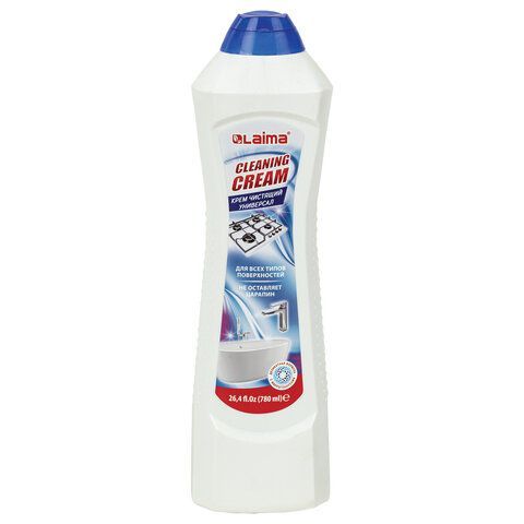 Чистящее средство универсальное крем 780мл LAIMA "White fresh", 608661 