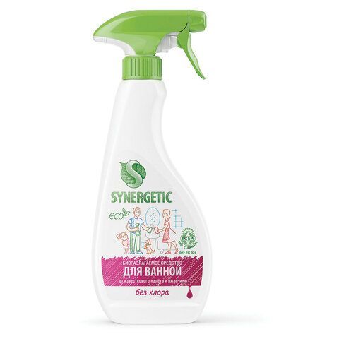 Средство для удаления известкового налета и ржавчины 500 мл SYNERGETIC, распылитель, ЭКО, 104052 