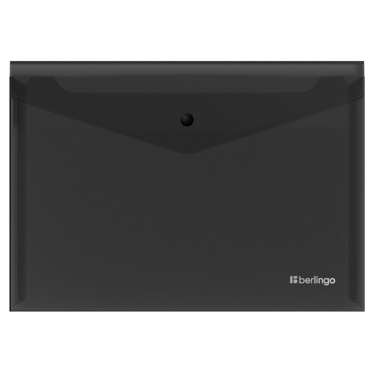 Папка-конверт на кнопке Berlingo "No Secret", А4, 200мкм, черная