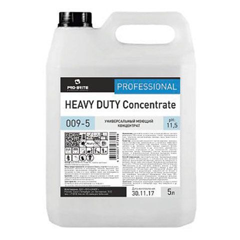 Средство моющее универсальное 5 л, PRO-BRITE HEAVY DUTY, щелочное, низкопенное, концентрат, 009-5 