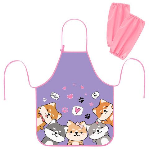 Фартук с нарукавниками для уроков труда ЮНЛАНДИЯ, регулировка по росту, 46х54 см, Best fellows, 273630