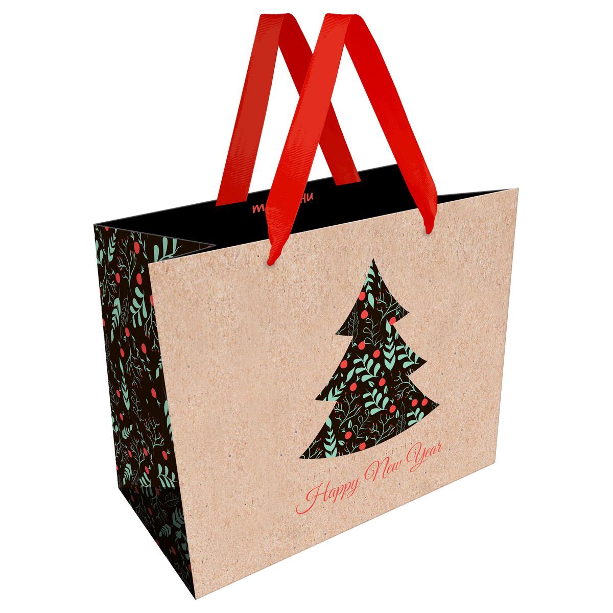 Пакет подарочный 23*18*10см MESHU "Tree", крафт