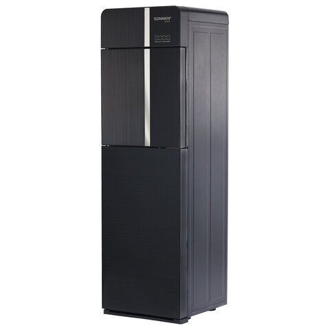 Кулер для воды SONNEN FSE-03BR, напольный, нагрев/охлаждение электронное, НИЖНЯЯ ЗАГРУЗКА, 3 крана, черный, 455754