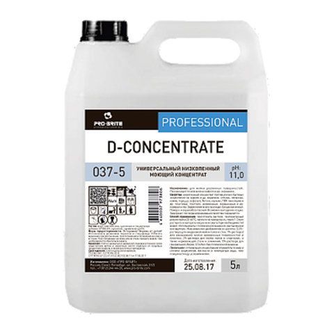 Средство моющее универсальное 5 л, PRO-BRITE D-CONCENTRATE, щелочное, низкопенное, концентрат, 037-5 