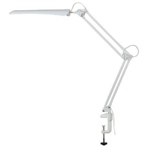 Настольная лампа светильник Гермес на струбцине, СВЕТОДИОДНАЯ, 8 Вт, белый