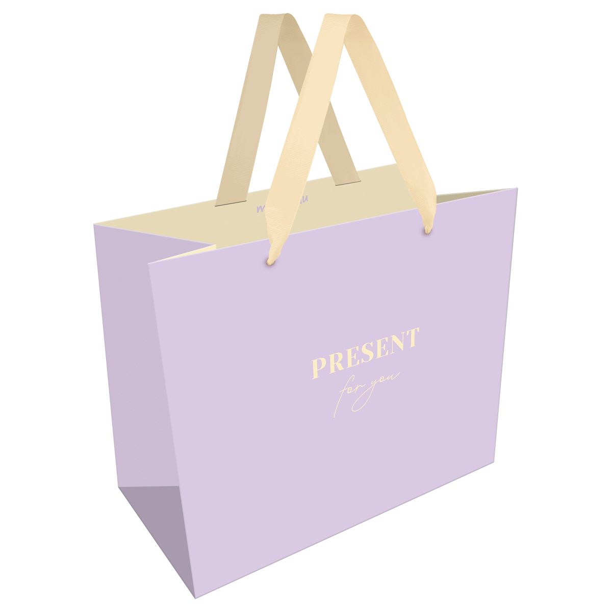 Пакет подарочный 32*26*12см MESHU "Monochrome. Purple", матовая ламинация