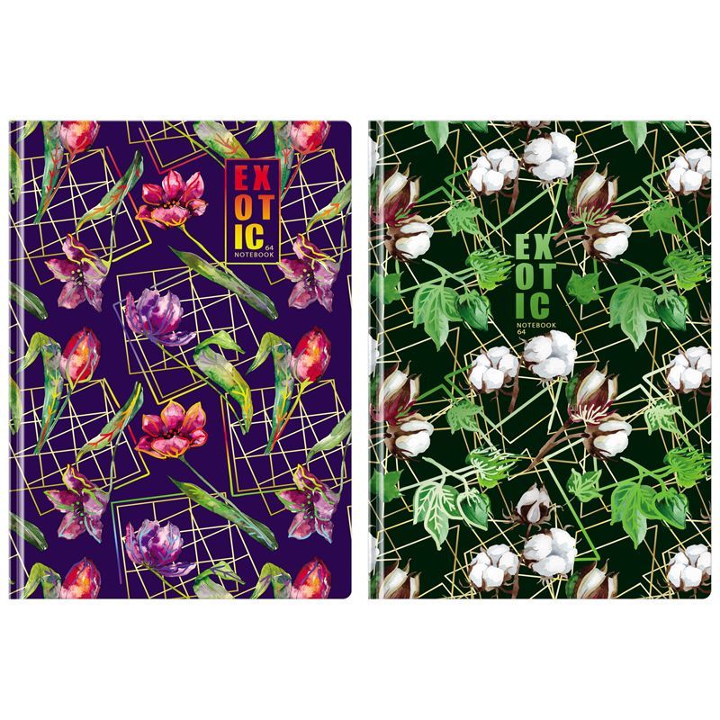 Бизнес-блокнот А5, 64л., евроформат, BG "Exotic", глянцевая ламинация, тиснение голографической фольгой, скругленные уголки