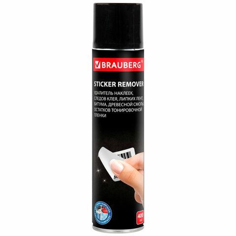 Антискотч-спрей для удаления этикеток, следов клея, липких лент, битума BRAUBERG, 400 мл, 608433 