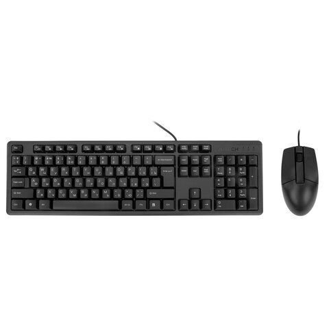 Набор проводной A4TECH KK-3330, USB, клавиатура 104 кл., мышь 2 кн.+1 кн.-колесо, черная, 1530249