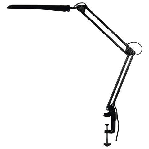 Настольная лампа светильник Гермес на струбцине, СВЕТОДИОДНАЯ, 8 Вт, чёрный