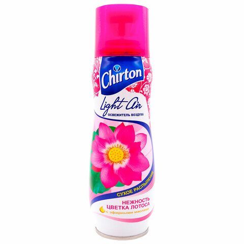 Освежитель воздуха аэрозольный 300 мл, CHIRTON (Чиртон) Light Air, "Нежность лотоса", сухое распыление 
