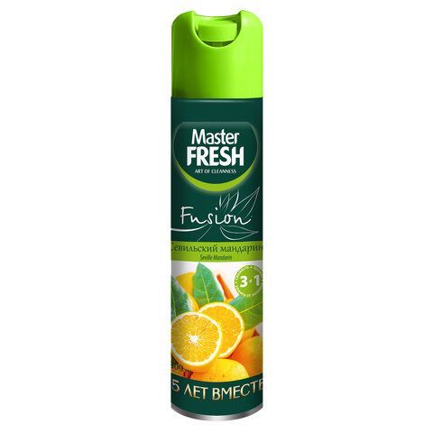 Освежитель воздуха аэрозольный 300мл MASTER FRESH FUSION 3в1 "Севильский мандарин", ш/к 73343, С0006368 