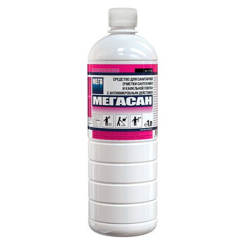 Средство для уборки санитарных помещений 1 л, МЕГАСАН, дезинфицирующее, концентрат, К 310 у 