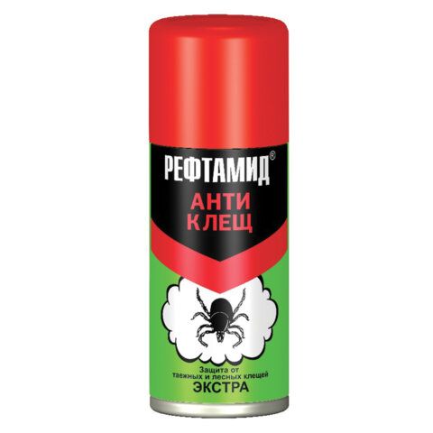 Средство аэрозольное инсектоакарицидное от клещей 100 мл, РЕФТАМИД "ЭКСТРА", СИБИАР, 5-03.08.015.08 