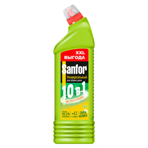 Чистящее средство 1,5л SANFOR Universal "Лимонная свежесть", гель, 24503 