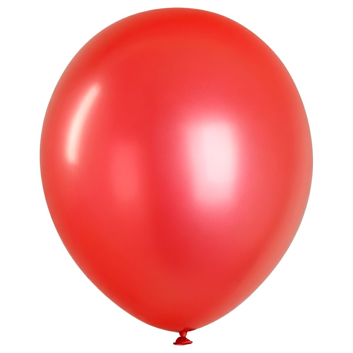 Воздушные шары,  50шт., М12/30см, MESHU, металлик, красный