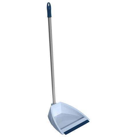 Совок VILEDA с длинной ручкой 85см, ширина 22см, зубцы для очистки щеток, резиновая кромка, 146349