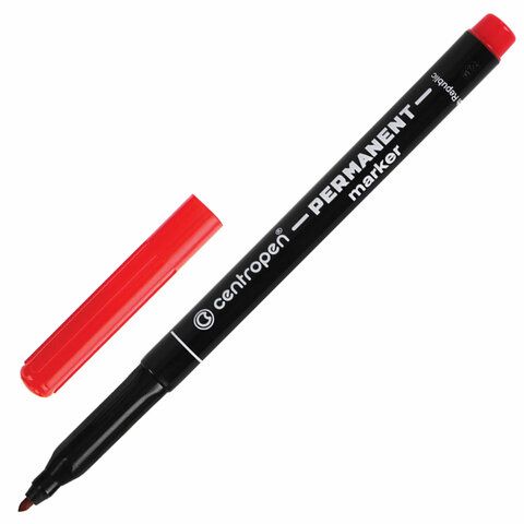 Маркер перманентный CENTROPEN 2536, КРАСНЫЙ, тонкий наконечник, 1 мм, трехгранная зона захвата, 6 2536 0104 Маркер перманентный CENTROPEN 2536, КРАСНЫЙ, тонкий наконечник, 1 мм, трехгранная зона захвата, 6 2536 0104