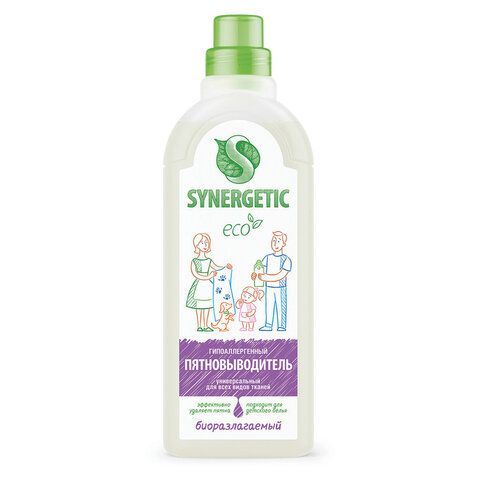 Средство для удаления пятен 1 л SYNERGETIC, универсальное, гипоаллергенное, ЭКО, 121100 
