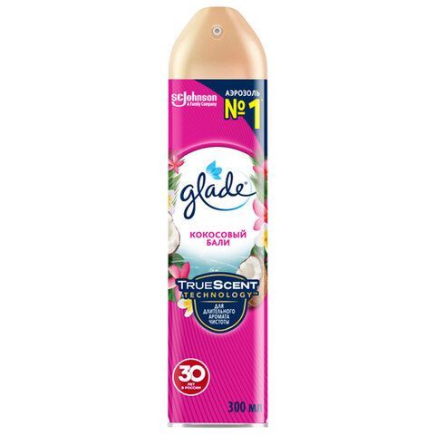 Освежитель воздуха аэрозольный 300мл GLADE "Кокосовый Бали", 864981 