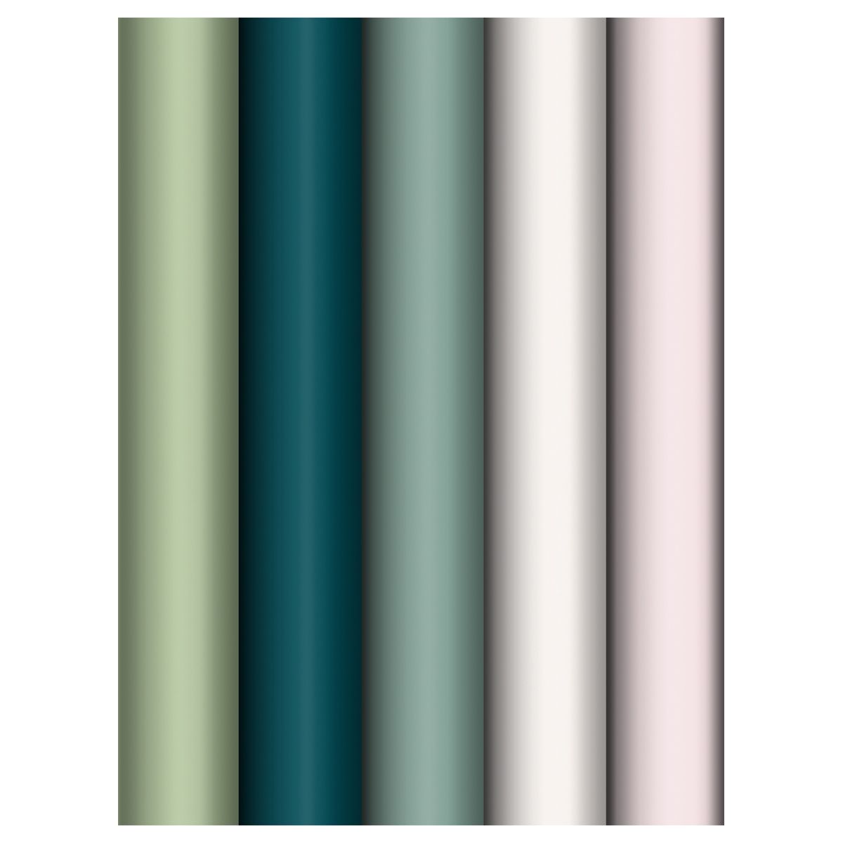 Упаковочная бумага глянц. 70*100см, MESHU "Serene colors", 80г/м2, ассорти 5 дизайнов