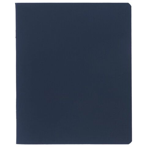 Тетрадь А5 96 л., HATBER, скоба, клетка, Soft-touch ламинация, SoloMatte "Сапфир", 092748, 96Т5лВ1