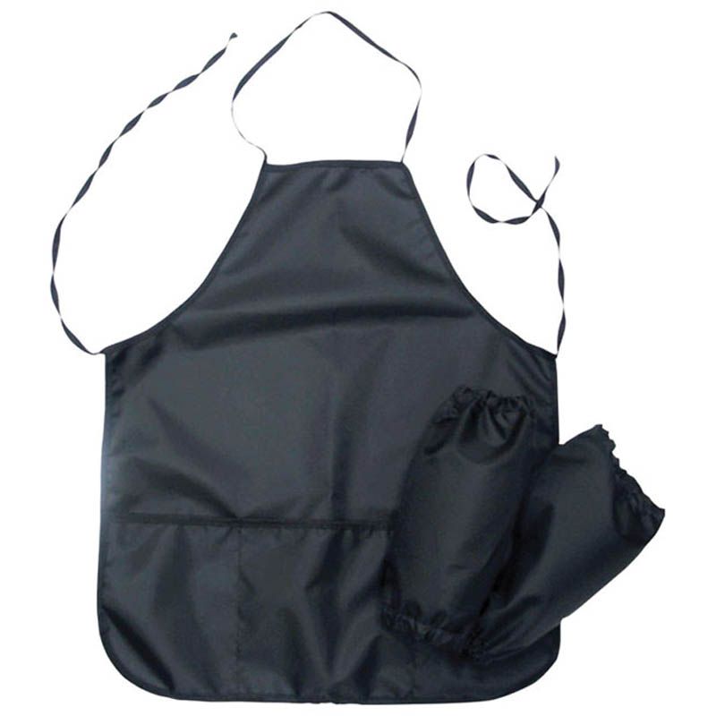 Фартук с нарукавниками ArtSpace, 53,5*44,5см, 3 кармана, черный