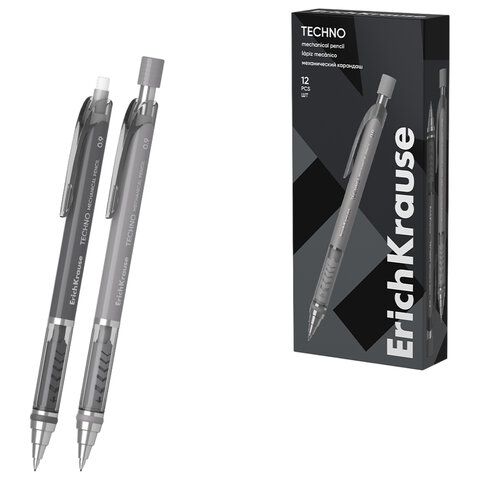 Карандаш механический с автоматической подачей грифеля 0,9 мм, ERICH KRAUSE "Techno", HB, 56014