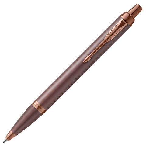 Ручка шариковая PARKER "IM Monochrome Burgundy PVD", корпус бордо, синяя, 2190514
