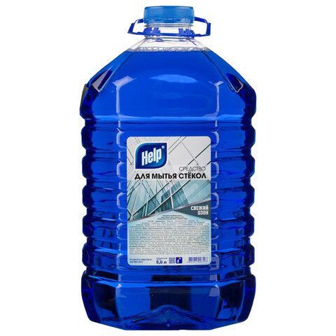 Средство для мытья стекол и зеркал 5 л HELP, ПЭТ, 1-0343 