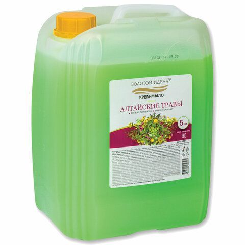 Мыло-крем 5 кг ЗОЛОТОЙ ИДЕАЛ, "Алтайские травы", 606417 
